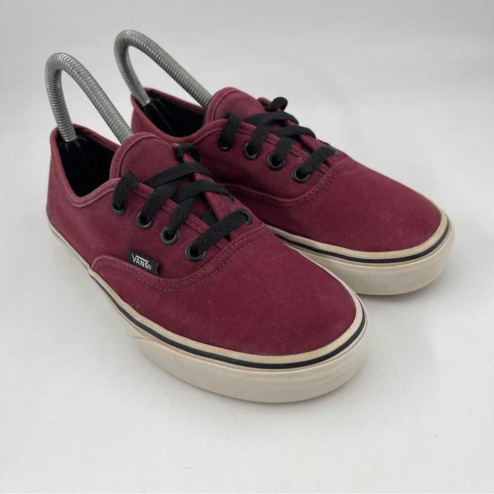 Vans Women’s Burgundy Canvas- SZ 6.5 -“Off the Wall” Skateboard Sneakers Shoes